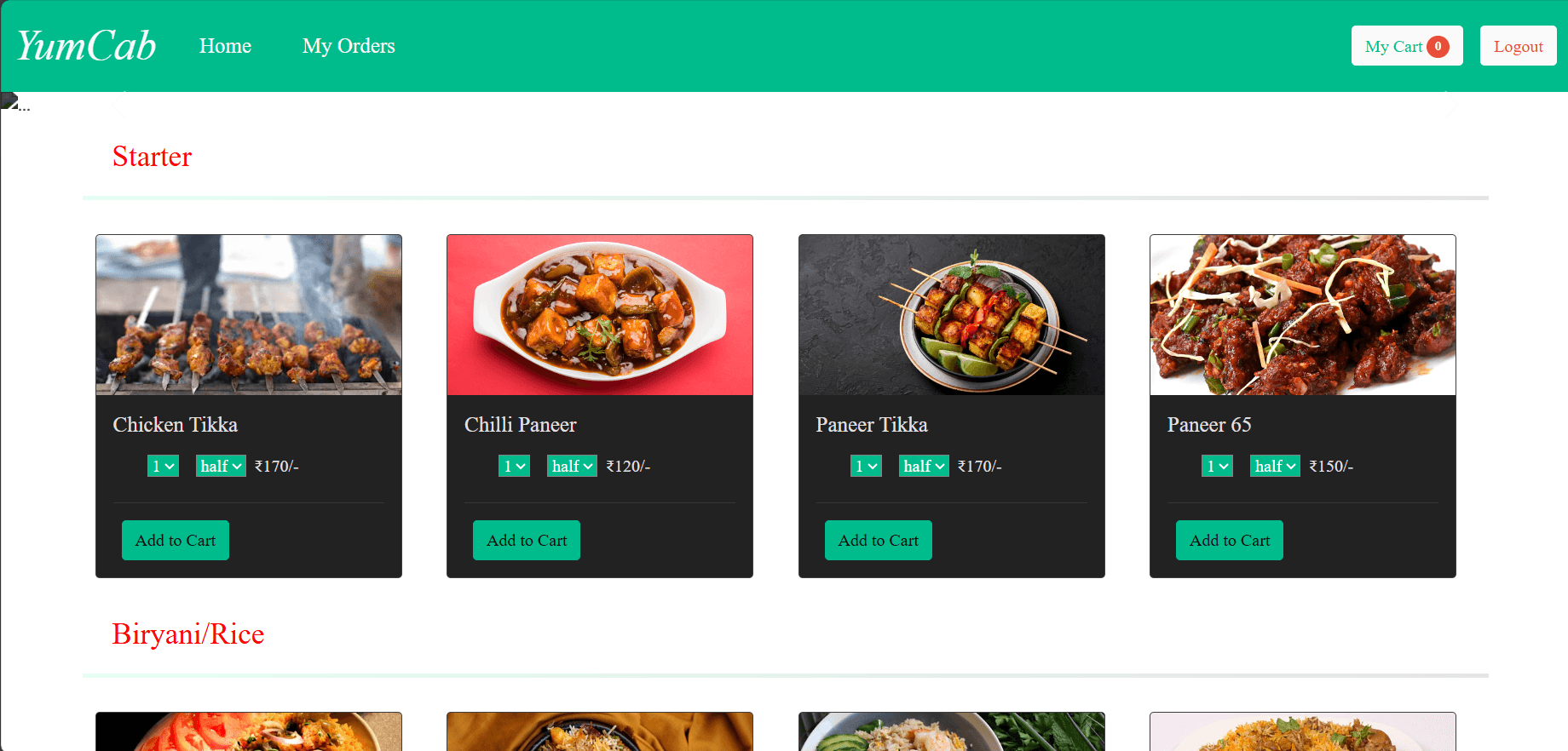 YumCab-A Food Delivery App